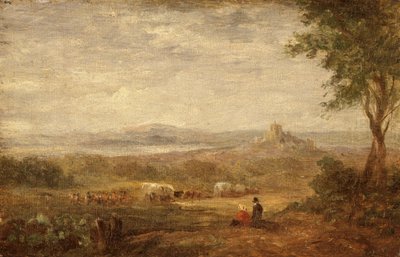 ランカスター付近の眺め、1810 年頃。 作： David Cox the elder