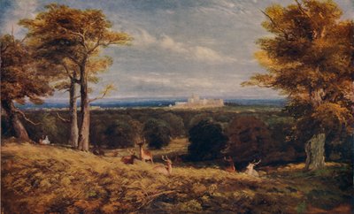 グレートパークからのウィンザー城、1846 作： David Cox the elder