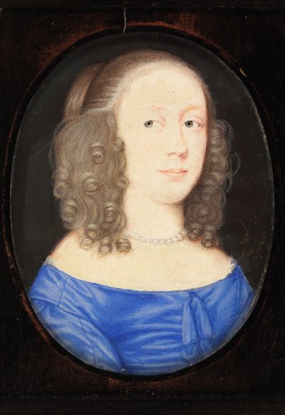 1653年、クレア伯爵夫人エリザベスヴィアと呼ばれる女性（ヴェラムのトイレ） 作： David Des Granges