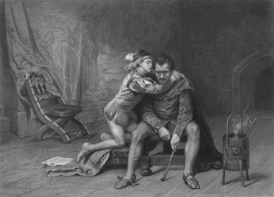 「アーサー王子とヒューバート王ジョン」、1870年頃。 作： David Desvachez