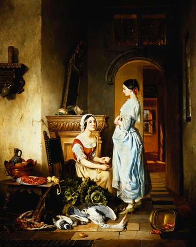 食事の準備、 作： David Emil Joseph de Noter