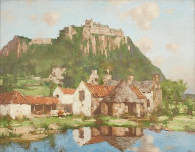 スターリング城の城壁の下 (キャンバスに油彩) 作： David Gauld