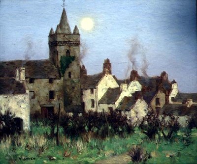 The Tolbooth, Kircudbright, c.1900 （油彩・キャンバス 作： David Gauld