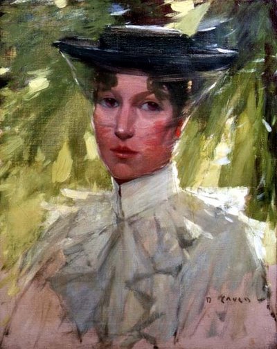 若い女性の肖像 作： David Gould