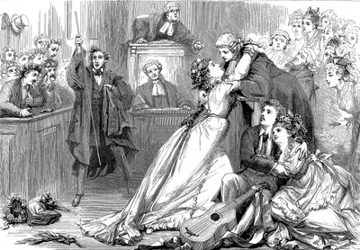 1875年の陪審裁判の場面 作： David Henry Friston