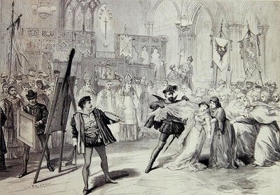 マイケル・バルフェのオペラ「アントワープの画家モロ」の一場面 作： David Henry Friston