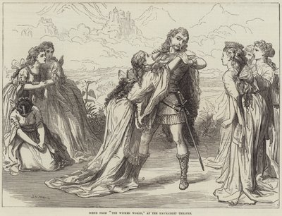 ヘイマーケットシアターでの邪悪な世界のシーン 作： David Henry Friston