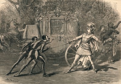 1878年のコヴェントガーデンのパントマイムの風景。 作： David Henry Friston