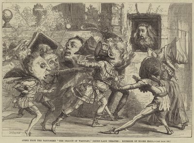 パントマイムワントレーのドラゴン、ドルリーレーン劇場、ムーアホールの外観 作： David Henry Friston