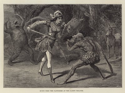 ガイエティ劇場でのパントマイムのシーン 作： David Henry Friston