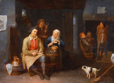 農民の喫煙する宿の内部、1647年 作： David III Ryckaert