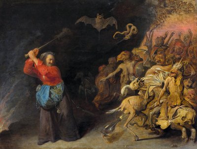 Meg la folle - Mad Meg (The Mad Meg) par Ryckaert (Rijckaert), David (1612-1661).油彩・キャンバス、1650年頃、ヴィエンヌ美術史博物館蔵 作： David II Ryckaert