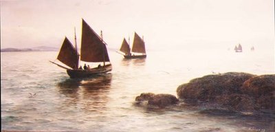 ペンザンスの海岸での釣り 作： David James