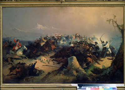 1846 年 5 月 24 日のロシア騎兵隊のチェルケスによる攻撃 (5 月 24 日のロシア騎兵隊に対するチェルケスの攻撃 作： David Johann Friedrch Koenig