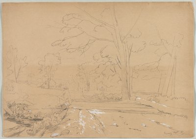釣りをする人のいる風景（ニューハンプシャー州コンウェイ 作： David Johnson