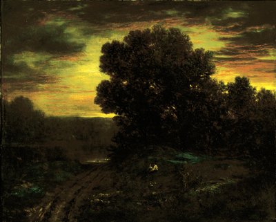 夕暮れの川の風景 作： David Johnson