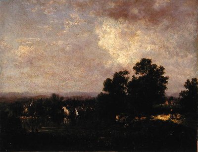 ウォールキルの風景」1885年頃（油彩・ボード 作： David Johnson