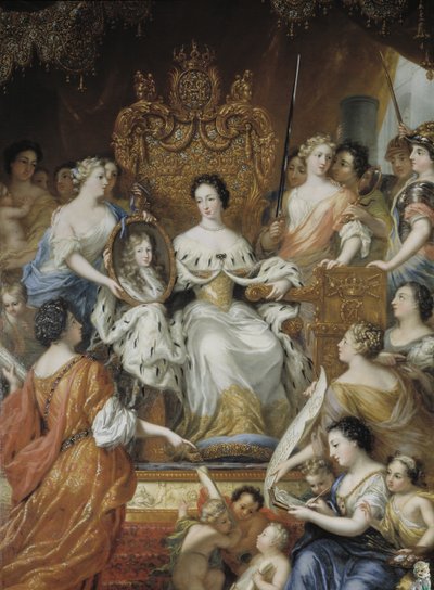 Allegorie de la regence de Ulrique Eleonore de Danemark et de Norvege, reine consort de Suede Finlande - スウェーデンのウルリカ・エレオノーラ(1656-1693)の摂政のアレゴリー、エーレンシュタール、ダヴィッド・クロッカー(1629-1698)作。油彩・キャンバス、17世紀末。ナショナル 作： David Klöcker Ehrenstrahl