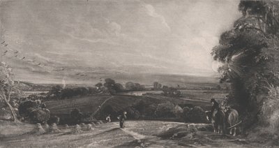 秋の日没、1830年。 作： David Lucas