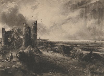 ハドリー城: 大皿、1830-32。 作： David Lucas