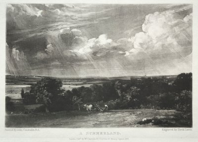 風景の様々な主題、イギリスの風景の特徴... 1831年のサマーランド。 作： David Lucas