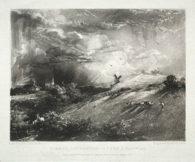 風景の様々な主題、イギリスの風景の特徴...夏の午後-シャワーの後 作： David Lucas