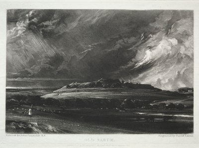 John Constable, R.A.: Old Sarum が描いた絵からの風景のさまざまな主題、イギリスの風景の特徴 作： David Lucas