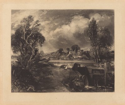 ア・ロック・オン・ザ・ストゥール 作： David Lucas after John Constable