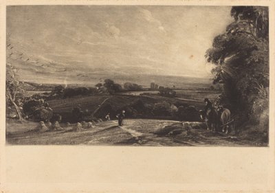 秋の夕日 作： David Lucas after John Constable