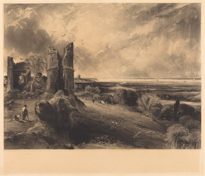 ハドレー城（大皿） 作： David Lucas after John Constable