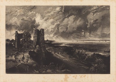 ハドレー城（小皿） 作： David Lucas after John Constable