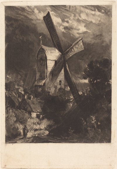 ブライトン近くの製粉所 作： David Lucas after John Constable
