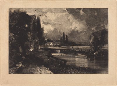 コルチェスター近くの製粉所 作： David Lucas after John Constable