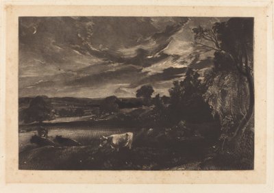 夏の夜 作： David Lucas after John Constable