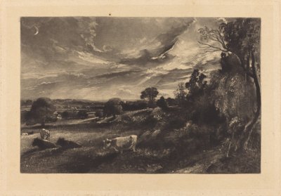 夏の夜 作： David Lucas after John Constable