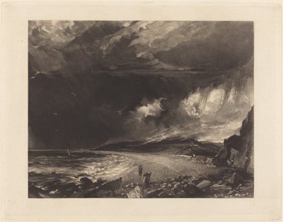 ウェーマス湾 作： David Lucas after John Constable