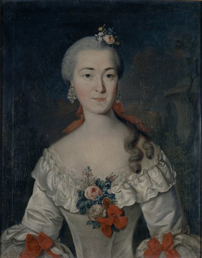マリア・イワノフナ・タチシェワの肖像、1759年 作： David Lueders