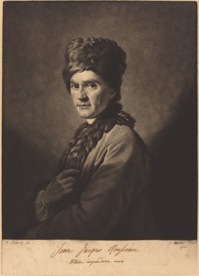 ジャン＝ジャック・ルソー 作： David Martin after Allan Ramsay