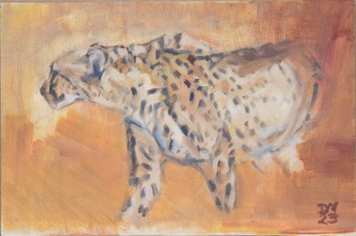 チーター、2021年（キャンバスに油彩） 作： David Mayer
