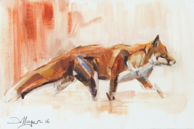 レッド・フォックス 2015年（キャンバスに油彩） 作： David Mayer