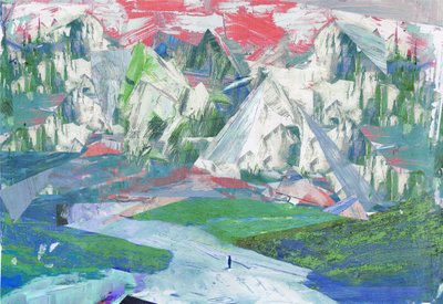 Sawtooth II』2017年、ウッドパネルにミクストメディア 作： David McConochie