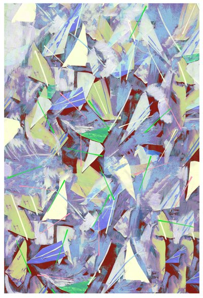 Shards, Splinters and Pine Needles; 2017, Mixed Media on Wood Panel) 作： David McConochie