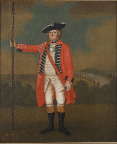 イギリス歩兵将校の肖像、c.1740-50 作： David Morier
