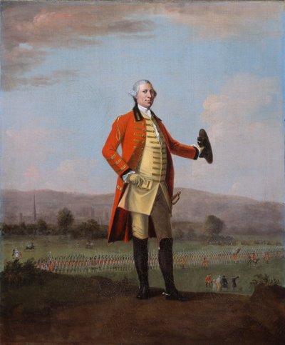 1759年頃、ノーウィッチ近くの彼の連隊のレビューでサー・アーミン・ウォドハウス議会議員 作： David Morier