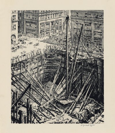 マンハッタンの発掘調査 作： David Muirhead Bone