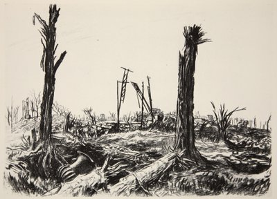 カントリー・ライフ社刊『西部戦線』の挿絵。 作： David Muirhead Bone