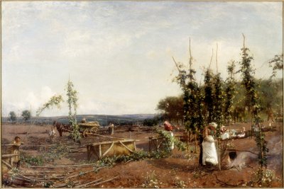 ホップガーデンのヌーニング、1889年 作： David Murray