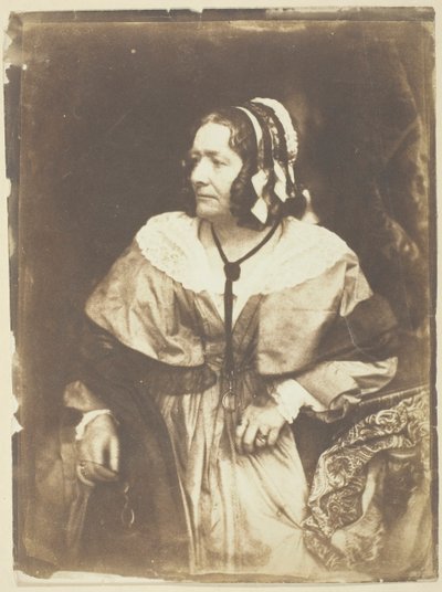 アンナ・ブラウネル・ジェイムソン夫人、1844年。作成者: David Octavius Hill、Robert Adamson、Hill & Adamson。 作： Hill and Adamson