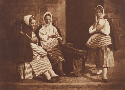 ローガン夫人と見知らぬ 2 人の女性、ニューヘブン 作： David Octavius Hill