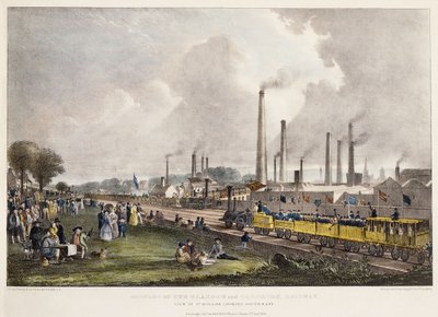 セントロロックスサウスイーストを見る。 1832年グラスゴーアンドガルンカーク鉄道の開通 作： David Octavius Hill